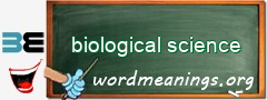 WordMeaning blackboard for biological science